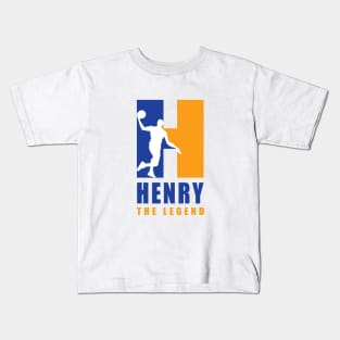 Henry Custom Player Basketball Your Name The Legend Kids T-Shirt
